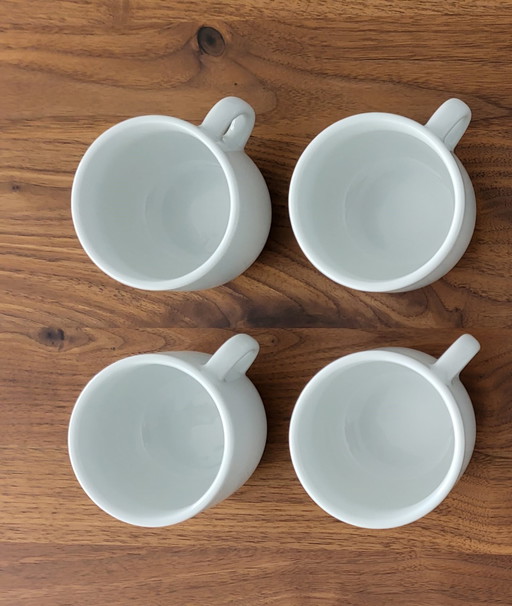 4x Carl Gustaf Jahnsson cups and saucers