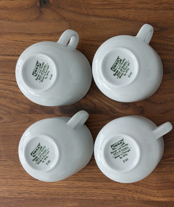 Image 1 of 4x Carl Gustaf Jahnsson cups and saucers