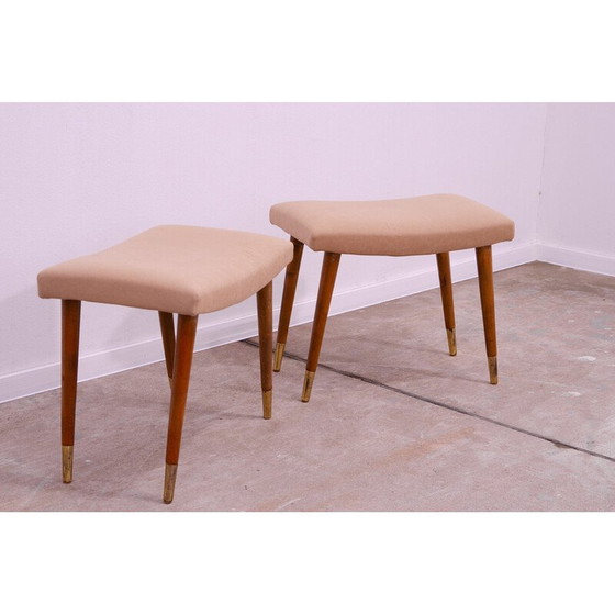 Image 1 of Pair of Scandinavian style stools by Vyčítal and Sedláček, Czechoslovakia, 1960´s