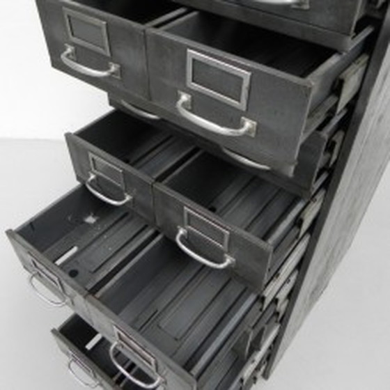 Image 1 of Industrial steel chest of drawers - 20 drawers 