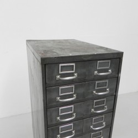 Image 1 of Industrial steel chest of drawers - 20 drawers 