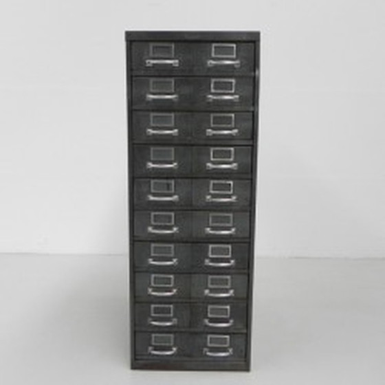 Image 1 of Industrial steel chest of drawers - 20 drawers 