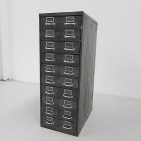 Image 1 of Industrial steel chest of drawers - 20 drawers 