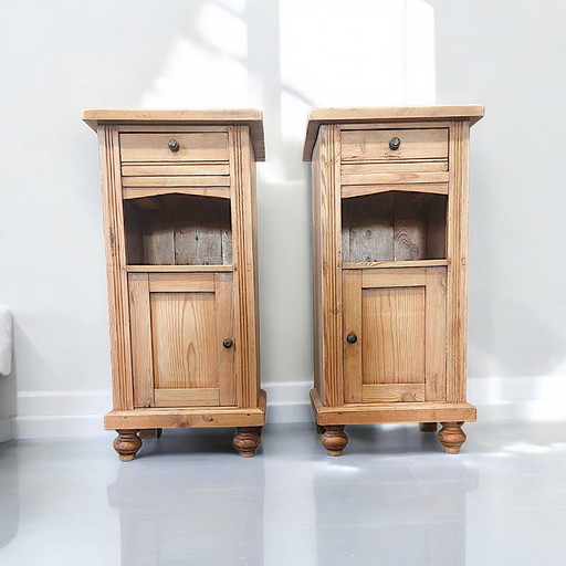 Antique Set Nightstands Atdeco Pine