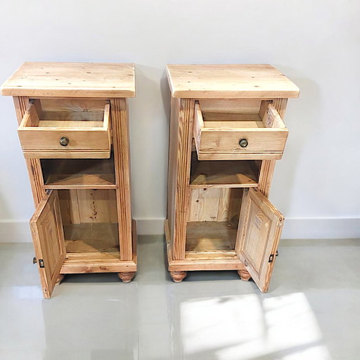 Antique Set Nightstands Atdeco Pine