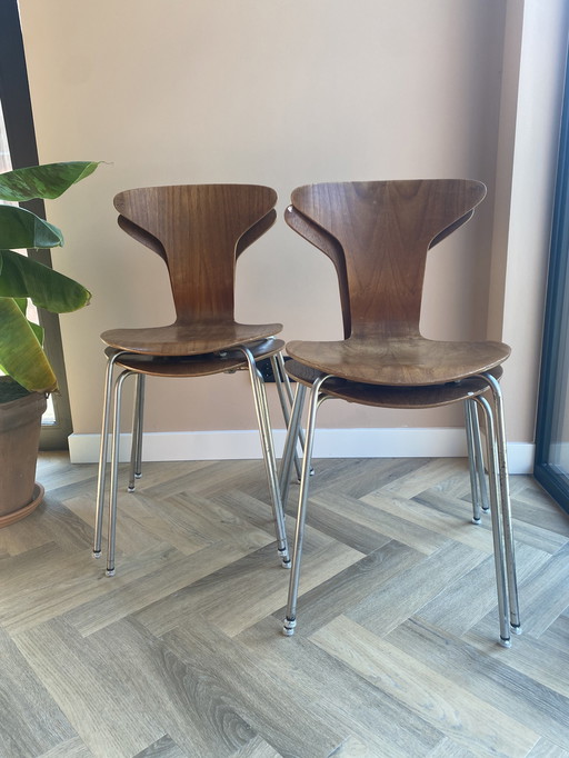 4x Mosquito 3105 - Arne Jacobsen, Teak Vintage Design