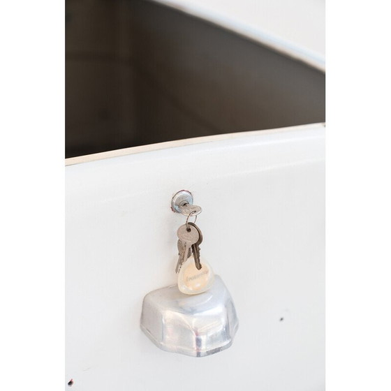 Image 1 of Vintage trailer hitch cart in glass, resin and iron, Italy 1980