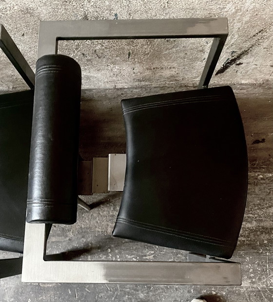 Image 1 of 4x KFF Karl Friedrich Förster Trix postmodern chairs, metal and leather