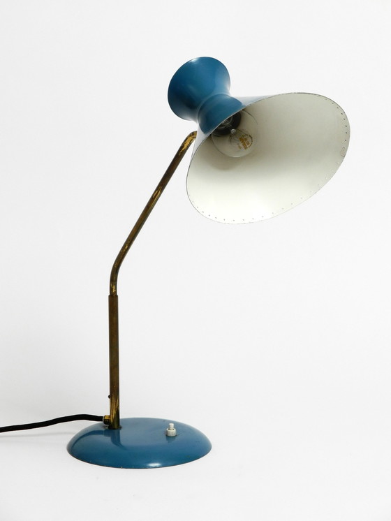 Image 1 of Wonderful Large Italian Mid Century Diabolo Table Lamp With Rotatable Neck