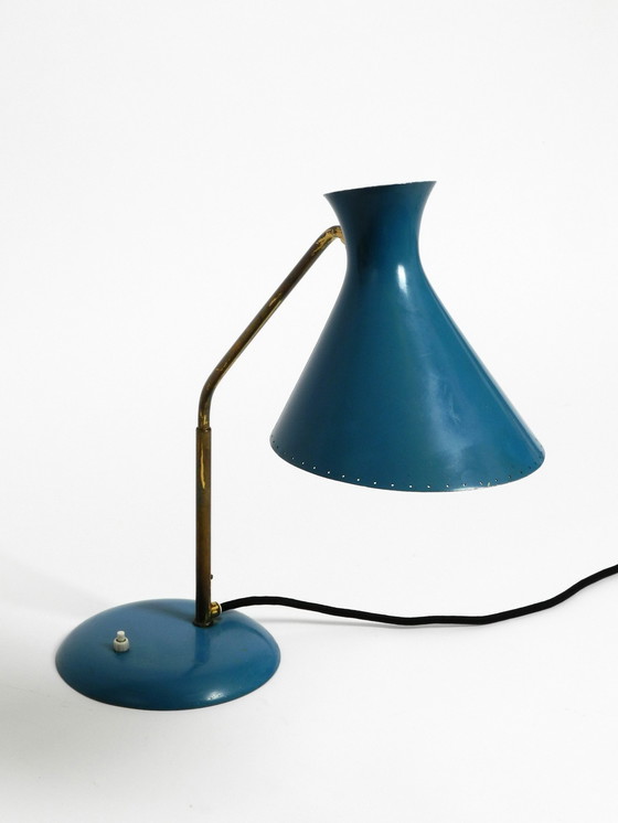 Image 1 of Wonderful Large Italian Mid Century Diabolo Table Lamp With Rotatable Neck