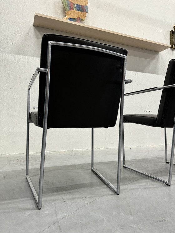 Image 1 of 4 Harvink Dash Dining Chairs Grey Leather