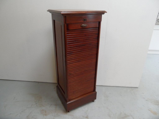 Mahogany Roller Shutter Cabinet