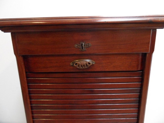 Image 1 of Mahogany Roller Shutter Cabinet