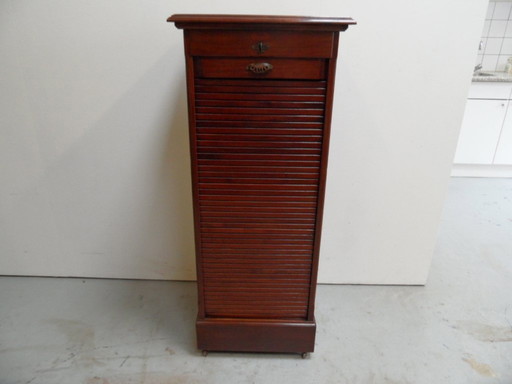 Mahogany Roller Shutter Cabinet