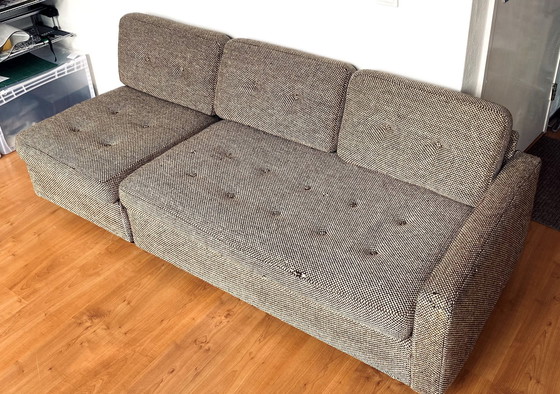 Image 1 of Artifort Modular Vintage Retro Sofa Brown