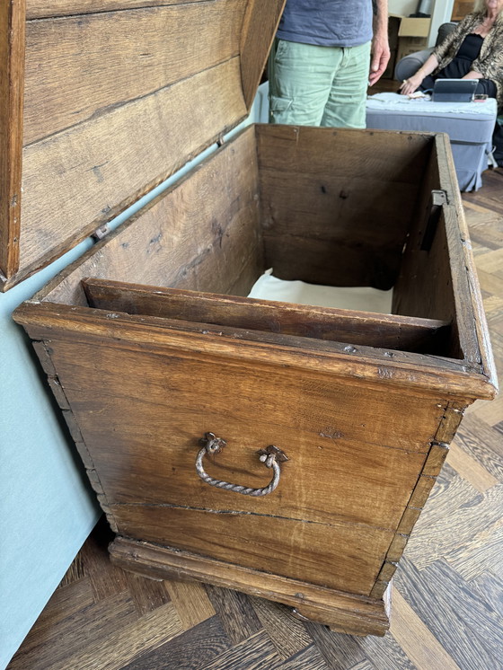 Image 1 of Large Oak Storage Trunk