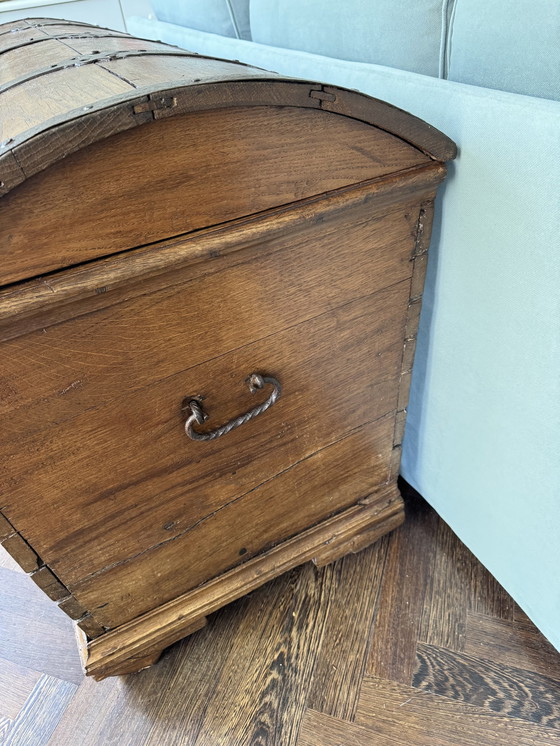 Image 1 of Large Oak Storage Trunk