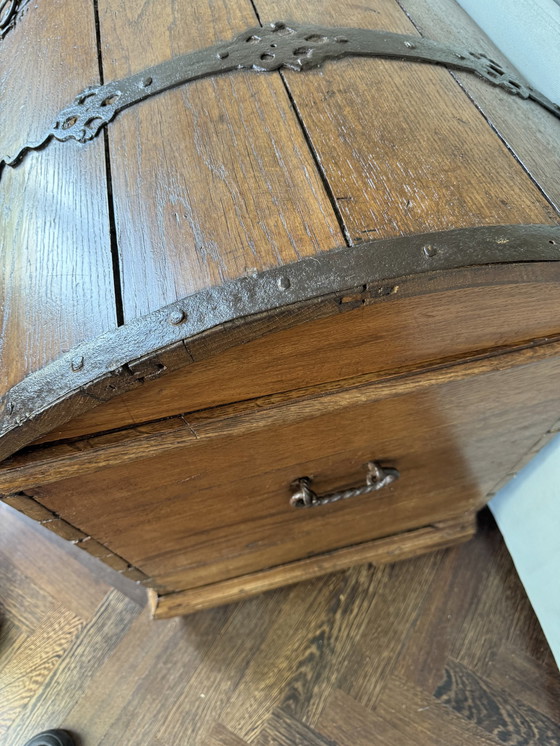 Image 1 of Large Oak Storage Trunk