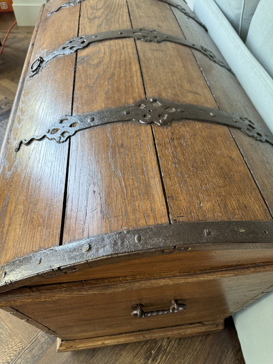 Image 1 of Large Oak Storage Trunk