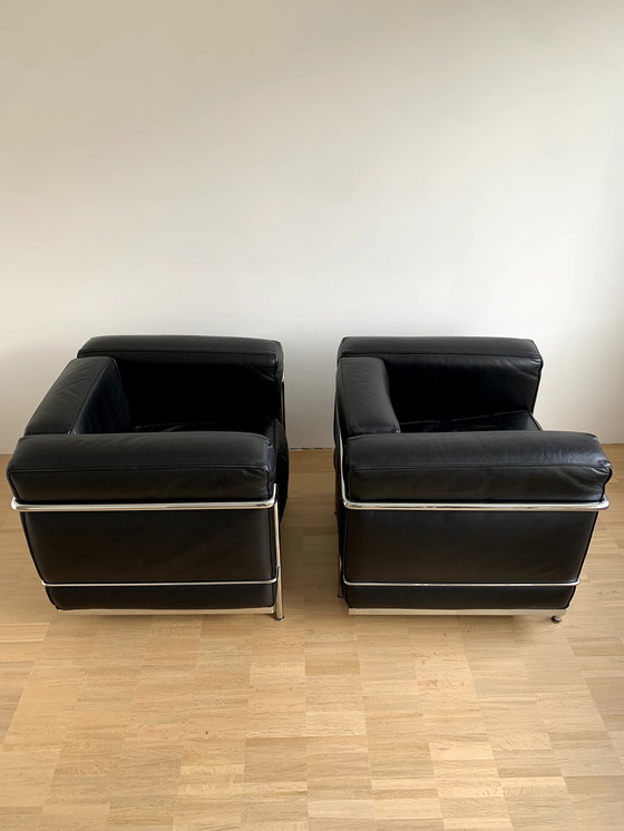 Image 1 of 2x Cassina LC2 Le corbusier armchair