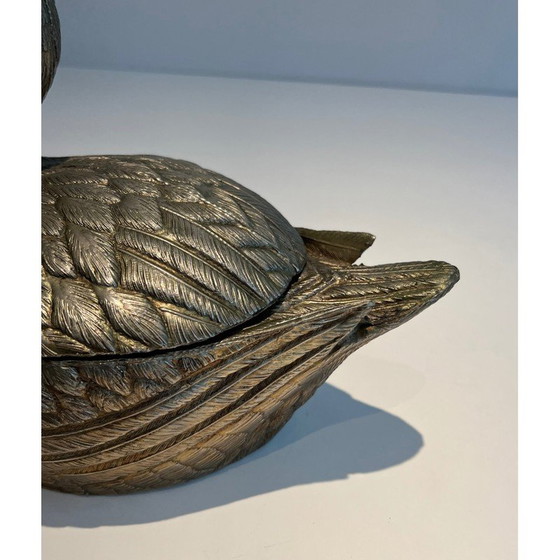 Image 1 of Vintage silver-plated duck ice bucket by Mauro Manetti