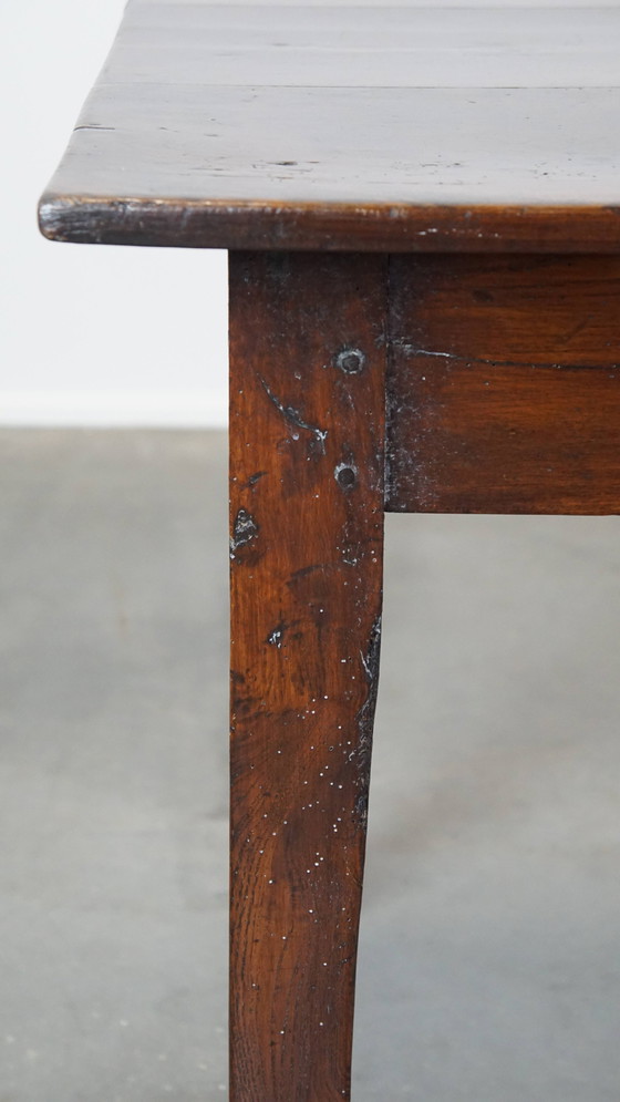 Image 1 of Tavolo da pranzo francese in legno con 2 cassetti