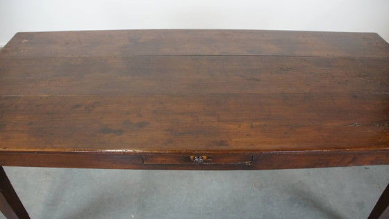 Image 1 of Tavolo da pranzo francese in legno con 2 cassetti