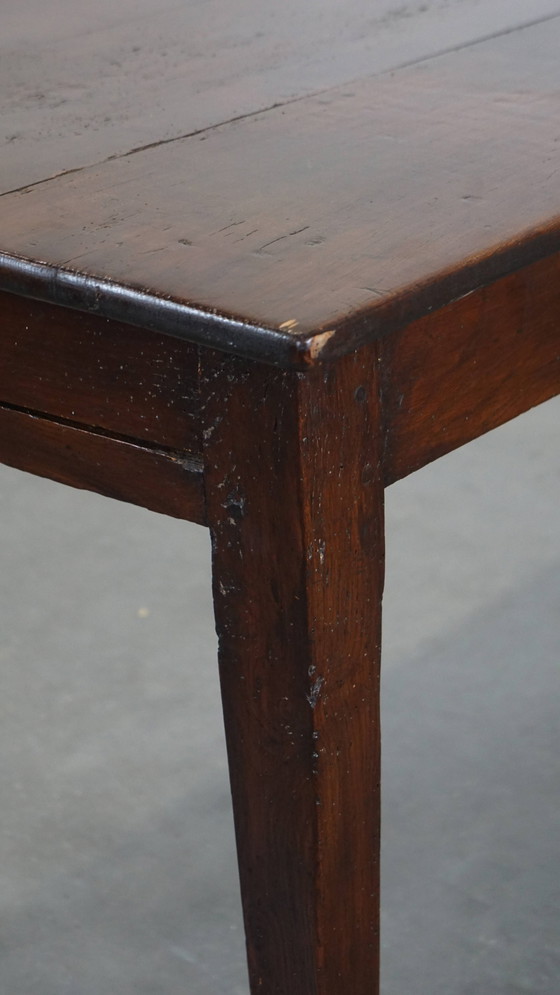 Image 1 of Tavolo da pranzo francese in legno con 2 cassetti