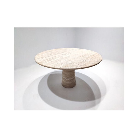 Image 1 of Tavolo da pranzo contemporaneo in travertino beige, Italia
