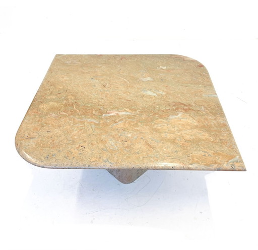 1x travertine teardrop coffee table