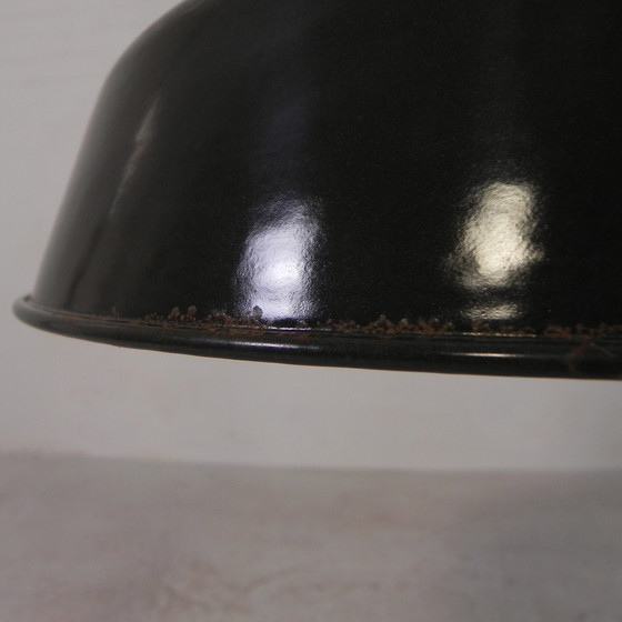 Image 1 of Industrial Pendant Lamp With Enameled Steel Shade