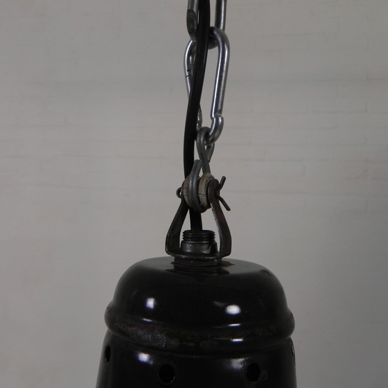 Image 1 of Industrial Pendant Lamp With Enameled Steel Shade