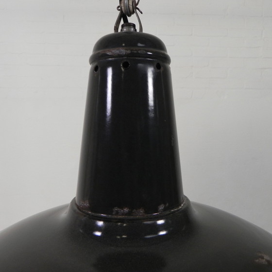 Image 1 of Industrial Pendant Lamp With Enameled Steel Shade