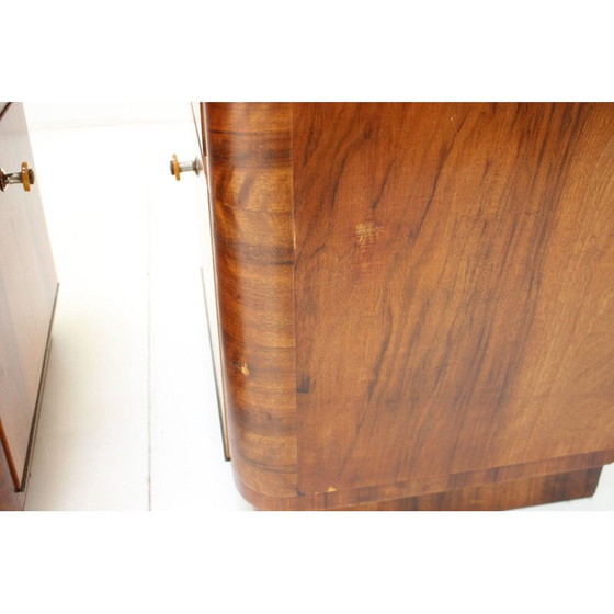 Image 1 of Pair of vintage wooden bedside tables by Jindrich Halabala, Czechoslovakia 1950