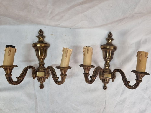 Louis Xvi Bonze wall lamps