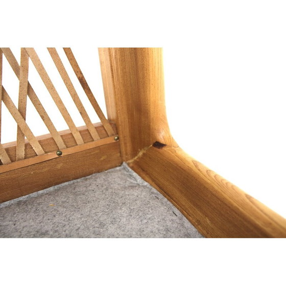 Image 1 of Divano vintage a 3 posti in olmo e pelle di Carl Gustaf Hiort per Af Ornäs, Finlandia 1960