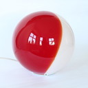 Lampada rotonda in vetro bicolore