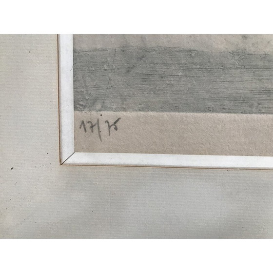 Image 1 of Litografia astratta d'epoca in rilievo