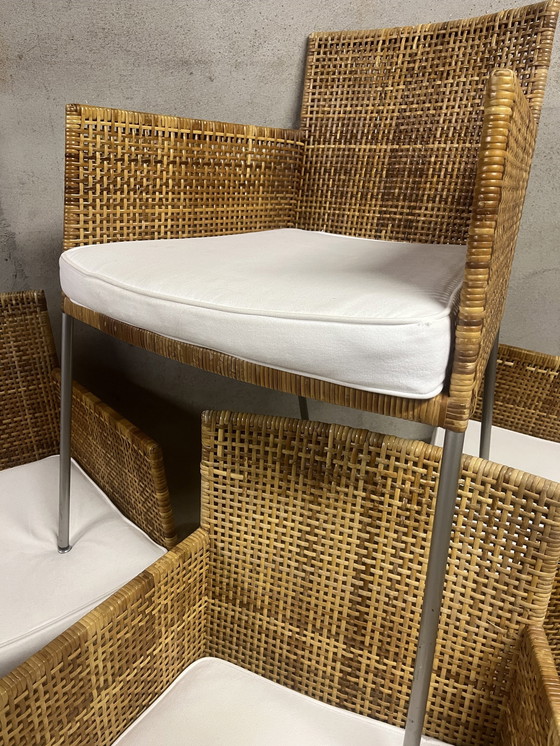 Image 1 of 6X Rattan Tiba Label Gerard Van Den Berg