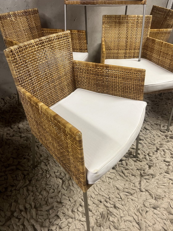 Image 1 of 6X Rattan Tiba Label Gerard Van Den Berg