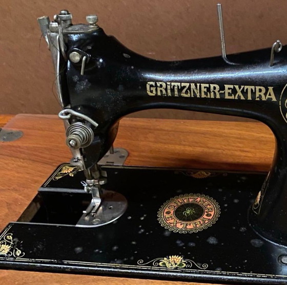 Image 1 of Antique Gritzner Stair Sewing Machine Dating Around 1920