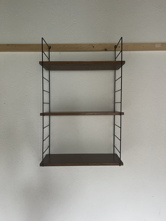 Image 1 of Compact Mid - Century string shelf