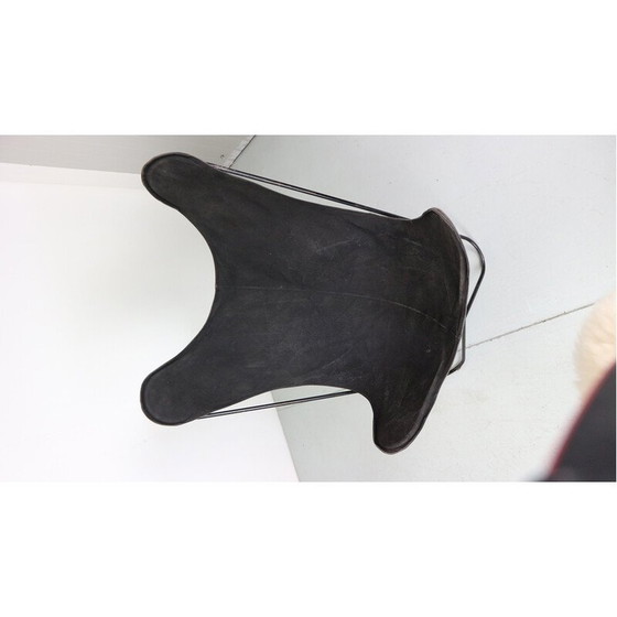 Image 1 of Sedia a farfalla vintage in metallo e tela di Jorge Hardoy-Ferrari per Knoll, 1960