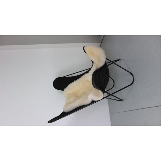 Image 1 of Sedia a farfalla vintage in metallo e tela di Jorge Hardoy-Ferrari per Knoll, 1960