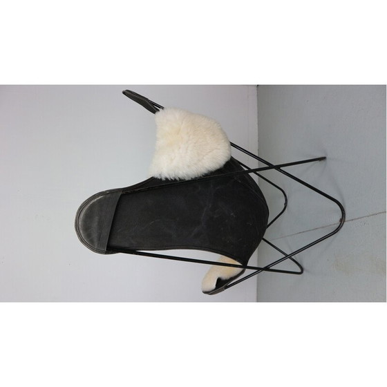 Image 1 of Sedia a farfalla vintage in metallo e tela di Jorge Hardoy-Ferrari per Knoll, 1960