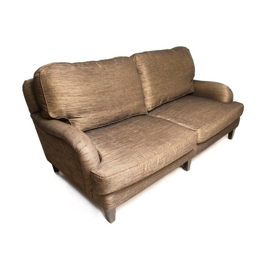 Tamarisk "Howards" 3-seater sofa in gloden brown fabric - 2000s