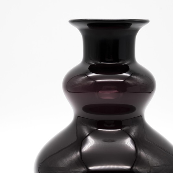 Image 1 of Vase Vintage Harzkristall en cristal Brigitte Höfs 70s DDR GDR MCM Violet