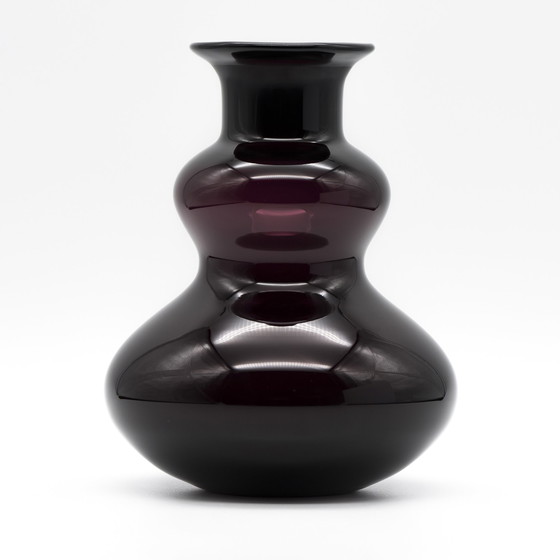 Image 1 of Vase Vintage Harzkristall en cristal Brigitte Höfs 70s DDR GDR MCM Violet
