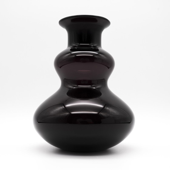 Image 1 of Vase Vintage Harzkristall en cristal Brigitte Höfs 70s DDR GDR MCM Violet