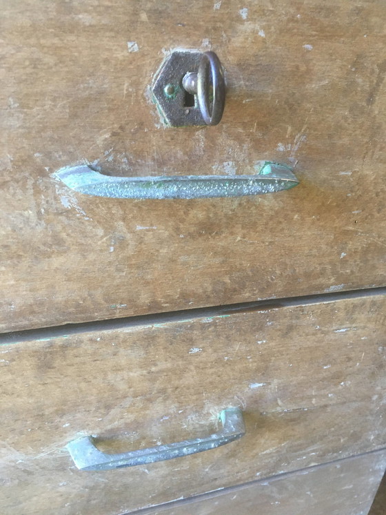 Image 1 of Scrivania da laboratorio vintage in pioppo e faggio, 1950-1960